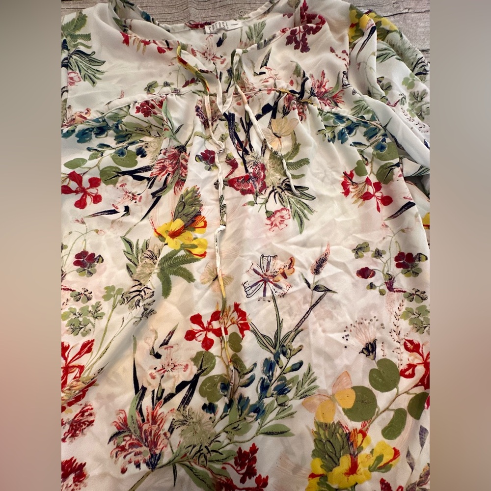 Women’s long sleeve floral print blouse - Picture 6 of 9